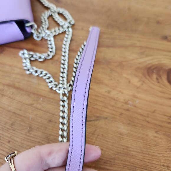 Like New Kate Spade Spencer Iris Bloom Leather Chain Crossbody Bag - Picture 7 of 13